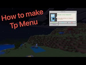 How to make a Tp Menu in Minecraft bedrock.