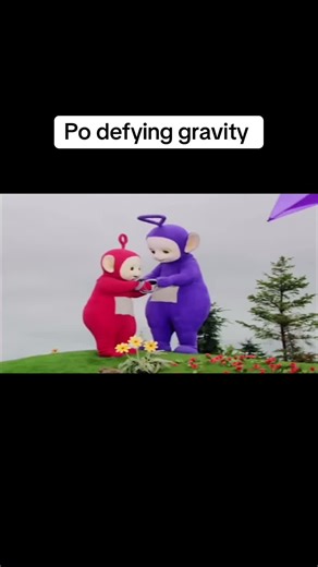 Teletubbies Po Defying Gravity with Kites