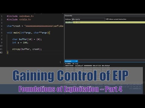 Getting Control of the Instruction Pointer (EIP)! Exploring Stack Buffer Overflows