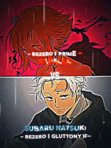 Gluttony if subaru vs Capella | Rezero | #anime #edit #rezero