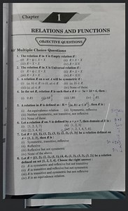 Chapter 1 RELATIONS AND FUNCTIONS OBJECTIVE QUESTIONS Multiple ... | Filo