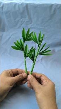 Diy simple paper Bamboo #papercraft #bamboo #shortsfeed #youtubeshorts #shortvideo #diy #art