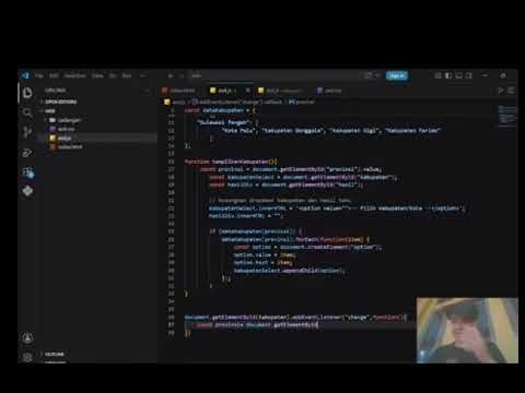 Membuat website dari HTML dan JavaScript.