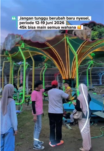 🎉🎡 SPESIAL JSC PLAYMAZING! 🎡🎉 Siap-siap seru-seruan bareng keluarga dan sahabat di JSC Playmazing! 🤩✨ 📅 Periode: 12–19 Juni 2026 🎟️ Hanya Rp45.000 🎠 Bisa Main Semua Wahana! Nikmati berbagai wahana seru dan pengalaman bermain yang tak terlupakan dengan satu tiket terusan. Lebih hemat, lebih puas, dan pastinya lebih menyenangkan! 🎢🎡🎉 📍 Lokasi: Jakabaring Sport City Jangan sampai ketinggalan spesial ini! Ajak keluarga, teman, dan orang tersayang untuk menikmati liburan penuh keseruan di