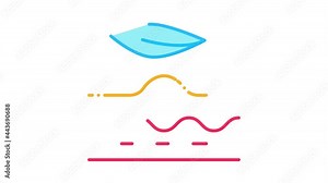 smoothing problem areas of skin Icon Animation. color smoothing problem areas of skin animated icon on white background