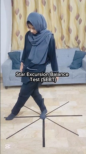 The Star Excursion Balance Test (SEBT) #physiofit #physio #balance #starexcursionbalancetest
