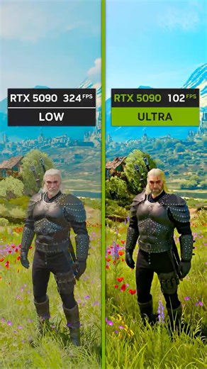 RTX 5090 on The Witcher 3, Low to Max Graphics Comparison!