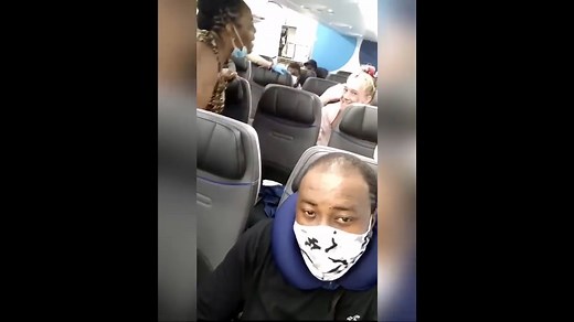 Man Wearing Burger King Crown Yells N-word On JetBlue Flight.mp4