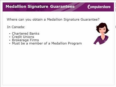 Medallion Signature Guarantees
