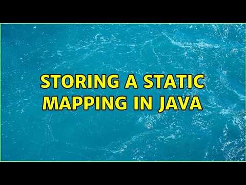 Storing a static mapping in Java