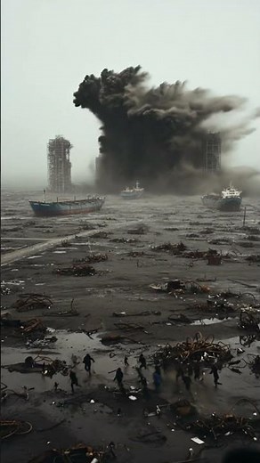 Tsunami Caught on Camera: Unseen Catastrophic Destruction (AI Recreation)