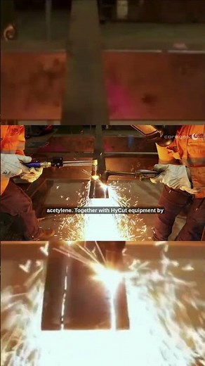 Coregas H2CUT Oxyfuel vs Acetylene cutting 40 mm carbon steel.