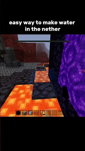 Easy way to make water in the nether