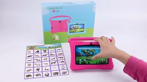 Veidoo Kids 7" Android Tablet PC, 2GB RAM, 32GB ROM, Safety Eye Protection, WiFi, Dual Camera, Games, Parental Control APP, Blue Silicone Case
