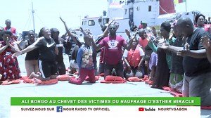 Catastrophe maritime au large de Libreville. Un navire à usage commercial à fait naufrage avec plus d'une centaine de passagers à bord. Informé de la Situation, le Président de la République s'est rendu sur le quai de débarquement des victimes de cette catastrophe, en compagnie du Premier ministre et de plusieurs membres du Gouvernement. | NOUR RADIO TV Officiel