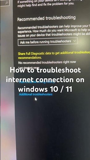 How to troubleshoot internet connection on windows 10 / 11
