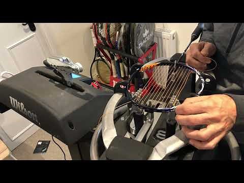 Stringing a Yonex Astrox 100 ZZ badminton racquet