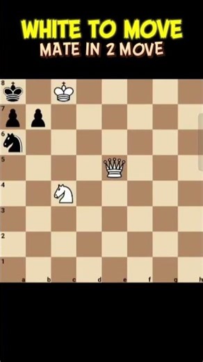 White’s Hidden Mate in 2 — Most Players Miss It! 🧠♟️ #chessgame #trending #shortvideo