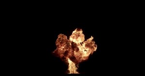 Close Up fire explosions and blasts. Explosion Spark and Particles Moves in isolated black background, fire and bomb explosion, Burning fire Flames Igniting, Real fire, Giant real gas explosion, 4K