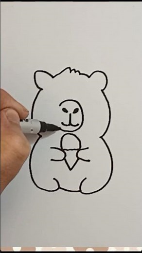 How to draw Capybara #drawing #art #viral