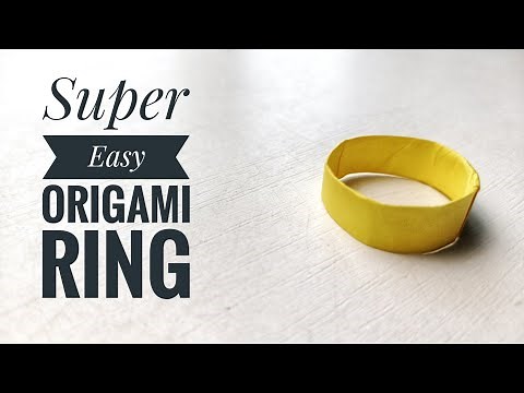 How to make paper ring. Super easy origami ring. Diy paper craft.