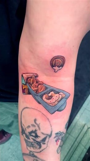 Dunkaroos interactive tattoo I made today