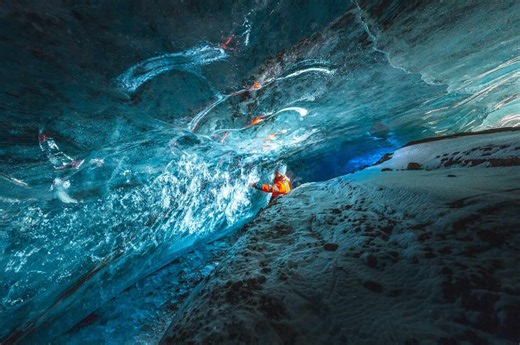 A Stunning New Deep-blue Ice Cave Was Just Discovered in Iceland and It Looks Otherworldly—Here's How to Visit
