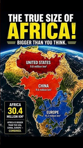 🌍 The True Size of Africa Will Shock You! | Bigger Than USA, China & Europe Combined 😱