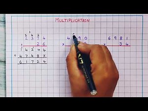 Multiplication of four digit number|| Simple Multiplication|| Multiplication with carry over