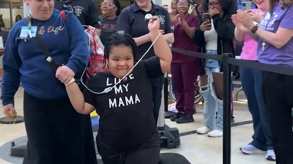 Young patient marks hospital discharge with special clap out ceremony in Westchester County