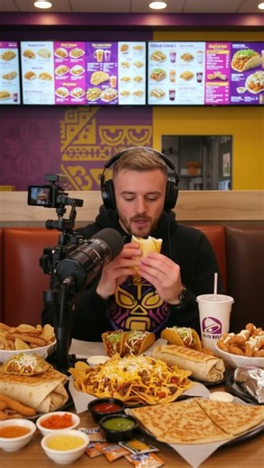 TACOBELL Whole MENU 🌮 🤤 Jacob Reviews 😃. #shortsfeed #popular #ai #food