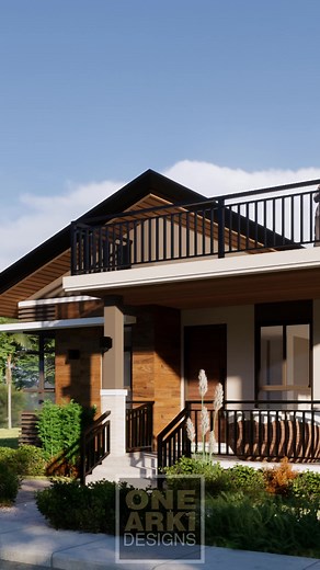 3-Bedroom Bungalow House Design with Roof Deck | Modern Small House