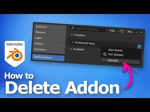 How to delete addon in Blender