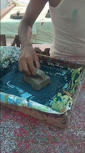 How to do block printing on fabric at home DIY Block Printing Fabric Paints