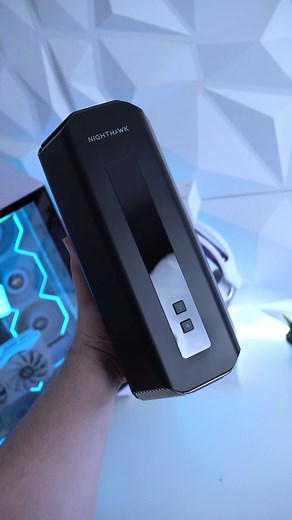 My gaming router just got a huge upgrade to the Nighthawk RS700S from NETGEAR from getting only 200 mbps, to over 950mbps with less than 10ms latency while gaming! 👀 Nighthawk RS700S: - WiFi 7- 2.4X faster than WiFi 6 - Up to 3,500 sq. ft. WiFi coverage - One 10Gig and four 1 Gig LAN ports - Up to 19Gbps streaming speed - Enhanced security with NETGEAR Armor #imaeternal #gaming #gamingrouter #gamingwifi #wifi7