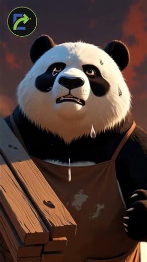 😭😪poor pandda builds a tiny house for his kids❤️#shorts #explore #shortsfeed