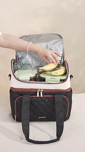 LOVEVOOK Insulated Lunch Box for Women,Large Double Deck Adult Lunch Bag