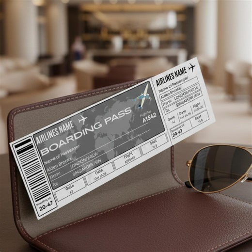 Surprise Trip Boarding Pass Template, Canva Editable Airline Ticket (digital Download) - Etsy