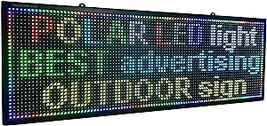 WiFi P6 high Resolution LED RGB Color Sign 40" x 11" with high Resolution P6 128x32 dots and New SMD Technology. Perfect Solution for Advertising