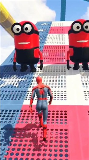 GTA 5 Red Spiderman VS Red/Green Minion! 💥 Epic Ragdolls & Fails Gta 5 #ep39 #gta