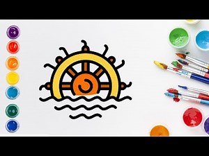 How to draw water wheel