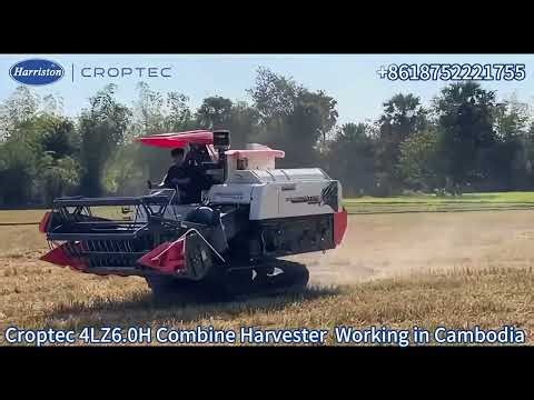Croptec 4LZ6 0H Combine Rice Harvester Working