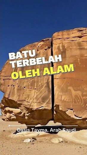Al Naslaa – Batu Terbelah Super Presisi di Gurun Tayma, Arab Saudi #shorts #short #faktaunik