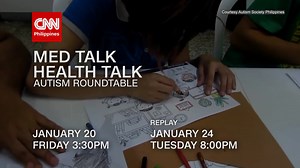 5K views · 59 reactions | Autism Spectrum Disorder is a developmental disability that affects communication, learning and behavior but there are functional levels which allow people with autism to live a productive life. On this episode of Med Talk Health Talk, we raise awareness about this lifelong condition on January 20, 3:30 p.m. with a replay on January 24, 8 p.m. | NewsWatch Plus Philippines | Facebook