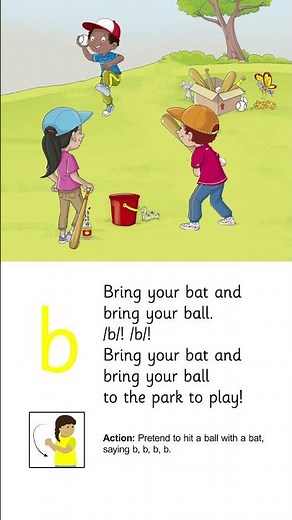 Bring Your Bat - Jolly Phonics Song - Learn Letter Sound /b/ for Kids #jollyphonics #lettersounds