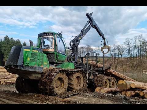 🌲Rückezug & Klemmbank • John Deere 1510E • CabView • Forwarder Action • Loggingvideo • Langholz🌲