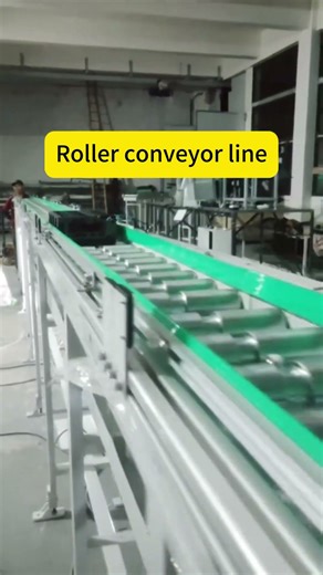 Roller conveyor line #machine#roller #conveyorbelt