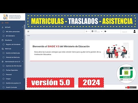 Siagie v5.0 | Matriculas - Traslados - Asistencia 2024 en la v5.0 | Tutorial Actualizado