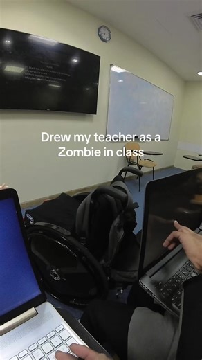 Zombie Art: Drawing My Teacher in Class