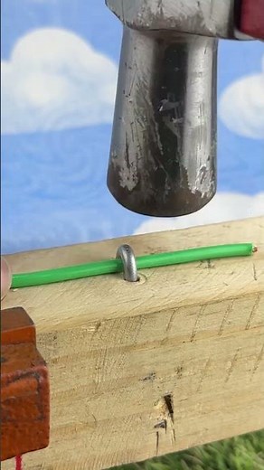 Simple wire fix using a clipFast and functional solution#CaliGarage #WireFix #WoodHack